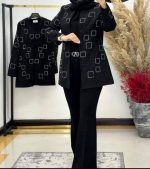 کت و شلوار مجلسی مربعی کد 37472