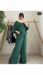 ست شومیز شلوار نازلی کد 37428 - Image 3