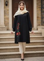 خرید اینترنتی مانتو طرح گل گیس