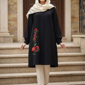 خرید اینترنتی مانتو طرح گل گیس