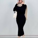 پیراهن بلند یقه اسکی شانیا - Image 3