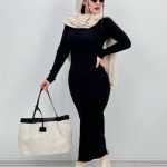 پیراهن بلند یقه اسکی شانیا - Image 2