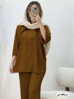 ست تونیک شلوار سه دکمه مراکشی کد 66913 - Image 2