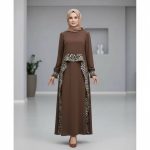 پیراهن عبایی طرح نرگس کد 12386 - Image 6